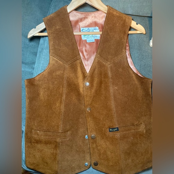 Vintage Wranger Leather Vest - Picture 2 of 5